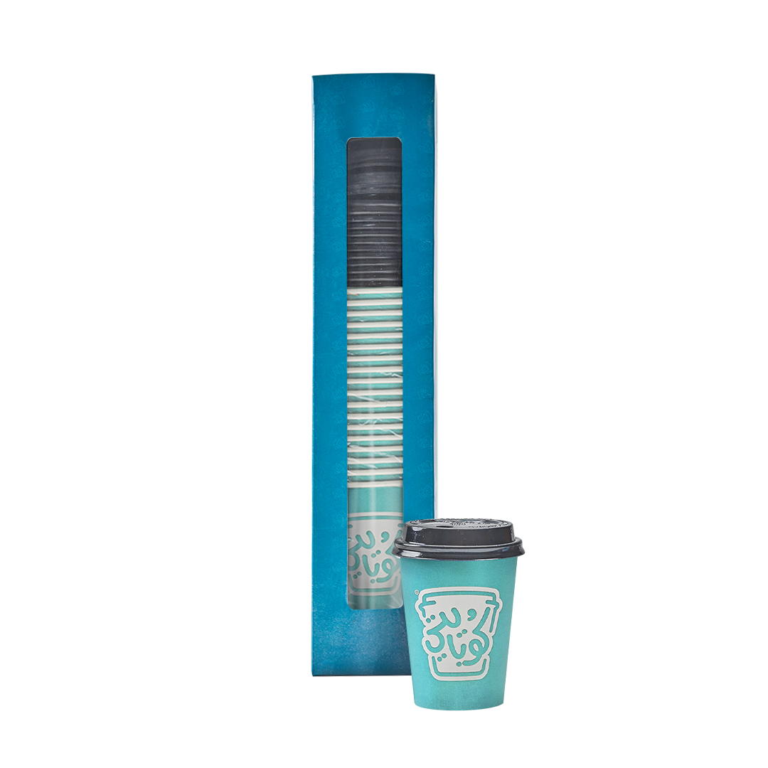 20 Paper Cups with Lids - 12 OZ